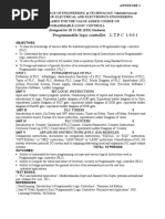 Programmable Logic Controller L T P C 1 0 0 1: Department of