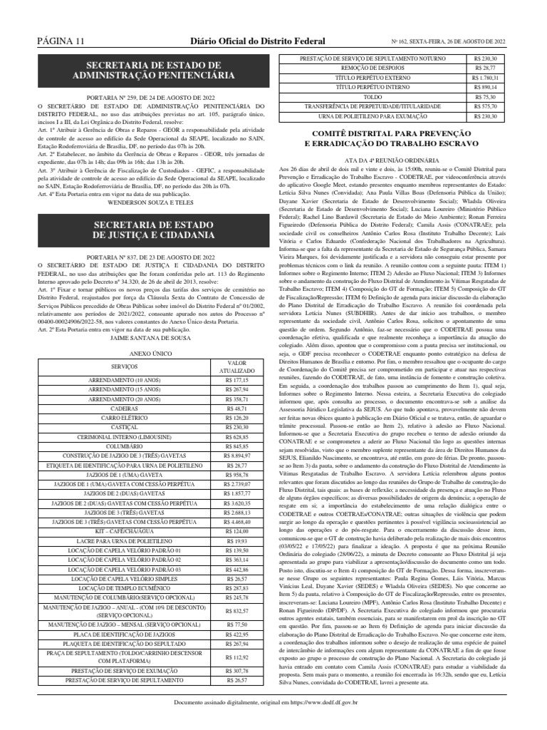 Dodf 162 26082022 Integra11 PDF Justiça Crime e Violência