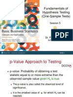 Fundamentals of Hypothesis Testing (One-Sample Tests