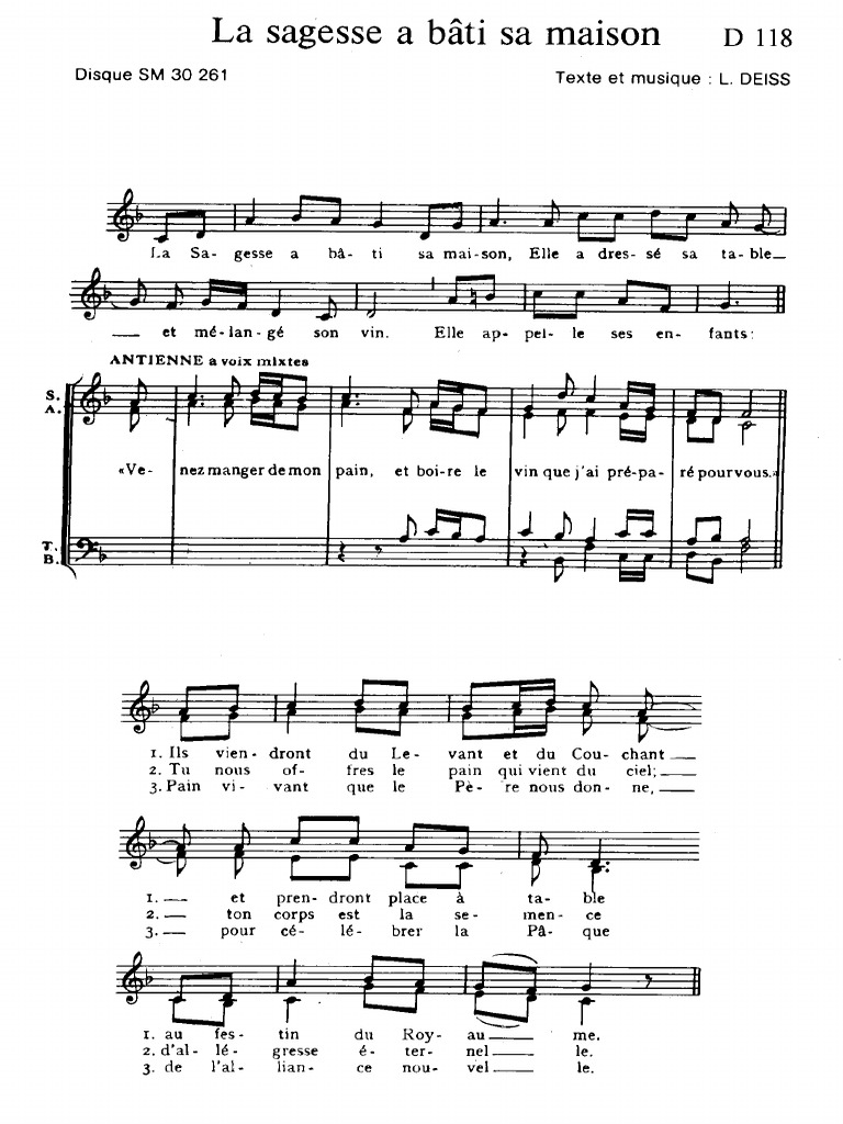 La Sagesse a Bati Sa Maison d 118 01 PDF