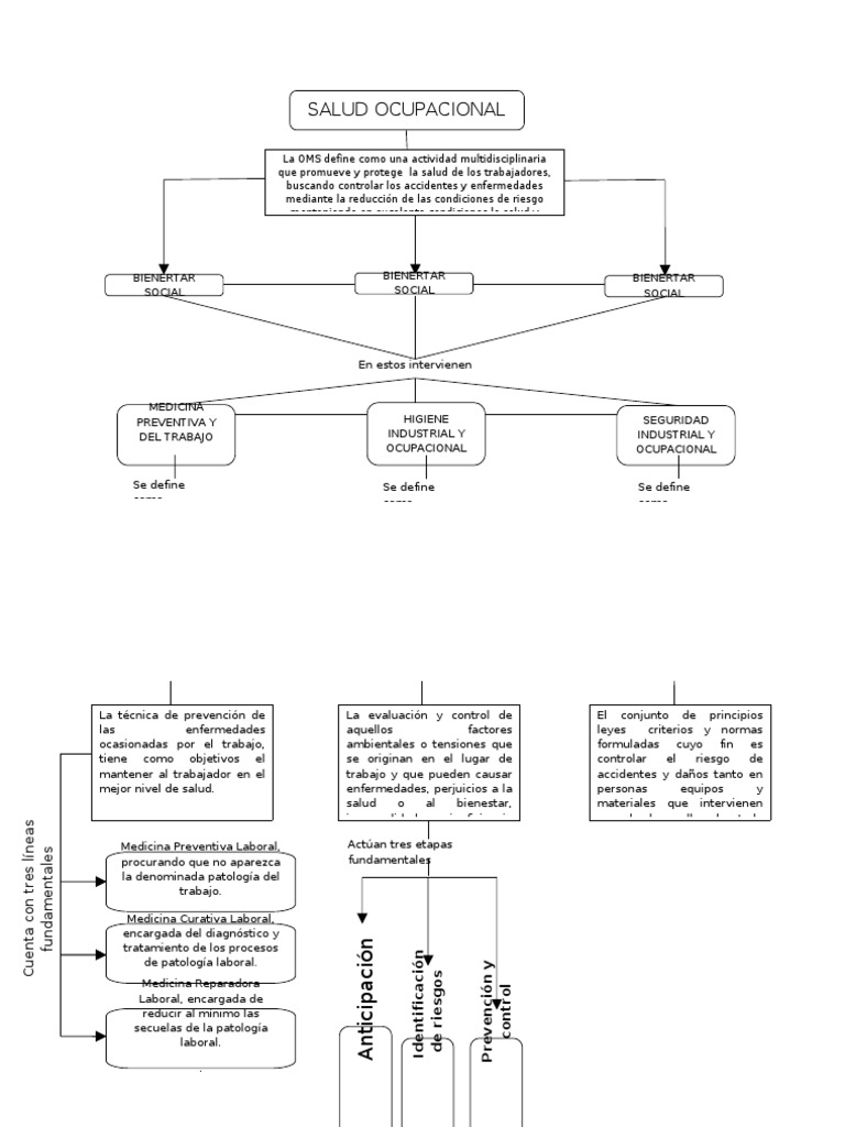 Mapa Conceptual Salud Ocupacional | PDF