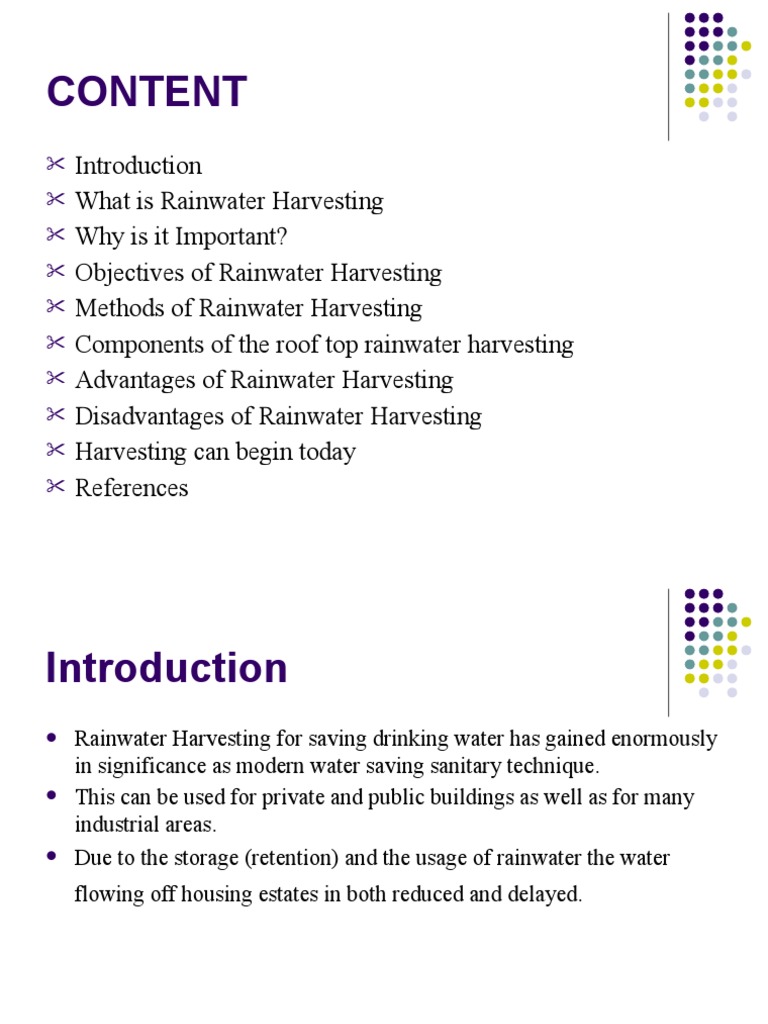 Rainwater Harvesting: Methods & Benefits | PDF | Surface Runoff | Water