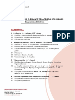 Exames Acesso Engenharia Elétrica