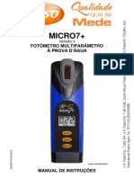 Manual Micro7+ fotômetro multiparâmetro