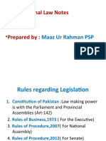 Process and Procedure of Law-Making
