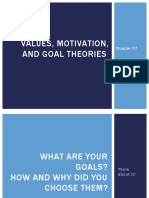 Chapter 7 Values, Motivation, and Goal Theories