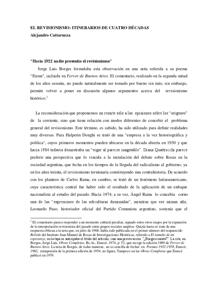 Revisionismo Histórico en Argentina | PDF | Historiografía | Nacionalismo