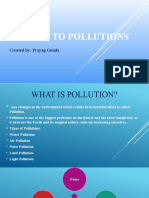 Say No To Pollutions: Created By: Prayag Gouda