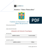 B - Cuaderno de Campo - PROYECTO ALTERNATIVA DE SOLUCIÓN TECNOLÓGICA