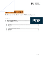 Guidelines Written Assignment