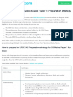 Upsc Ias Preparation Strategy For General Studies Paper 1