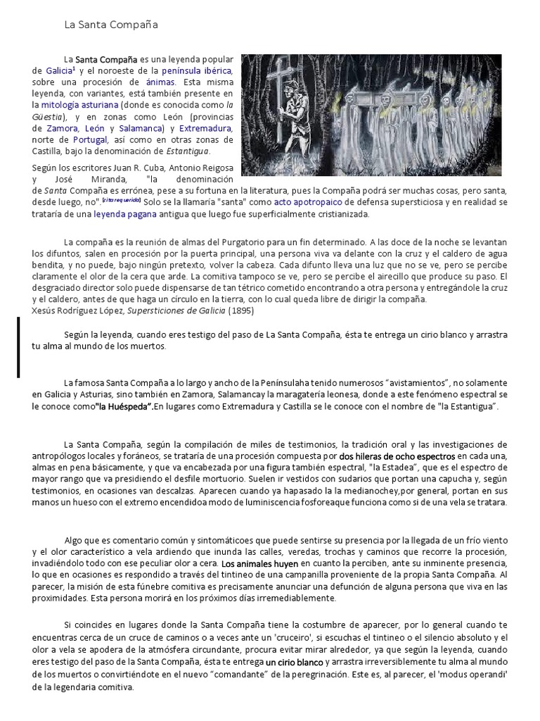 La Leyenda de la Santa Compaña | PDF | Folklore | Sobrenatural