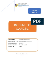 Informe de Avances.: Medio Mayor