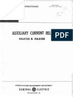 GE Auxiliary Current Relay HAA15A HAA15B Manual