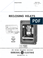 GE Reclosing Relay HGA18E HGA18F Manual
