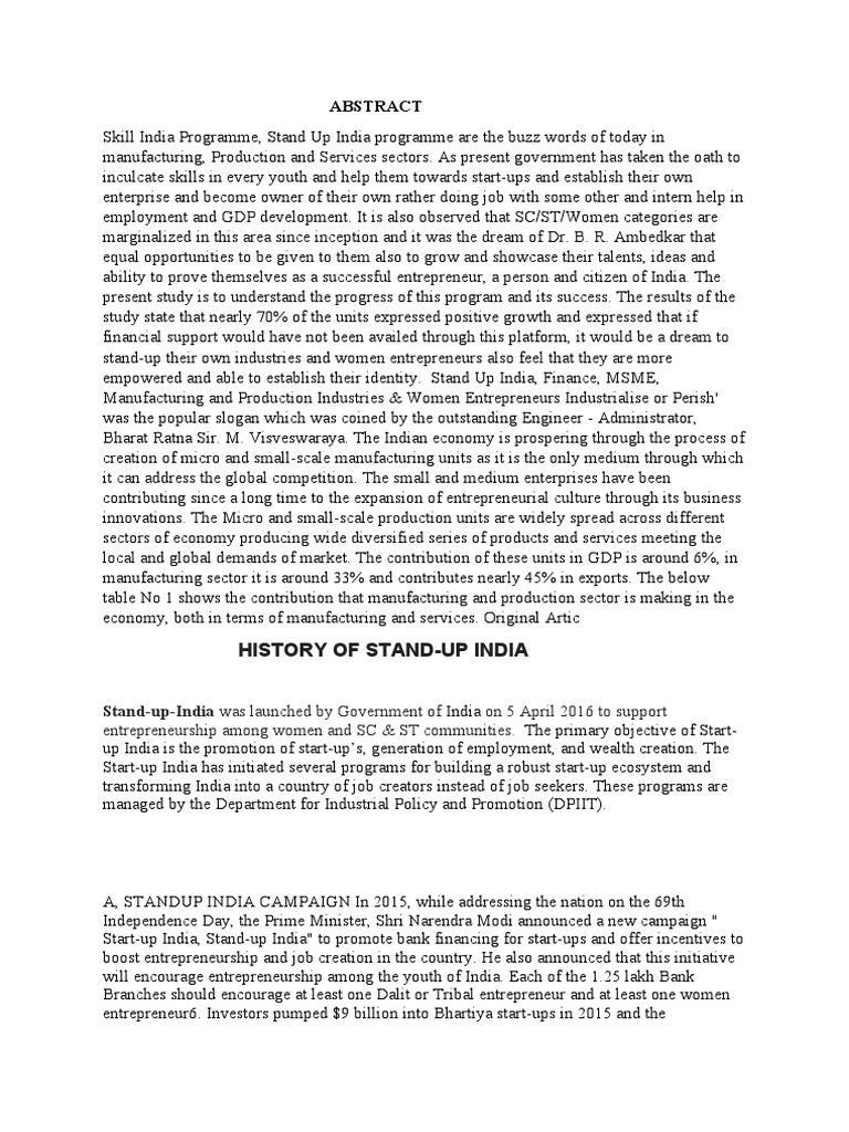 history-of-stand-up-india-pdf-entrepreneurship-business