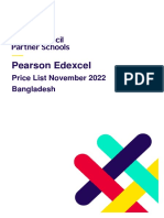 Pearson Edexcel Price List Nov - 2022
