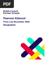 Pearson Edexcel Price List Nov - 2022