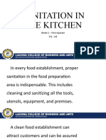 Sanitation in The Kitchen: Week 1 - First Quarter Tle - He