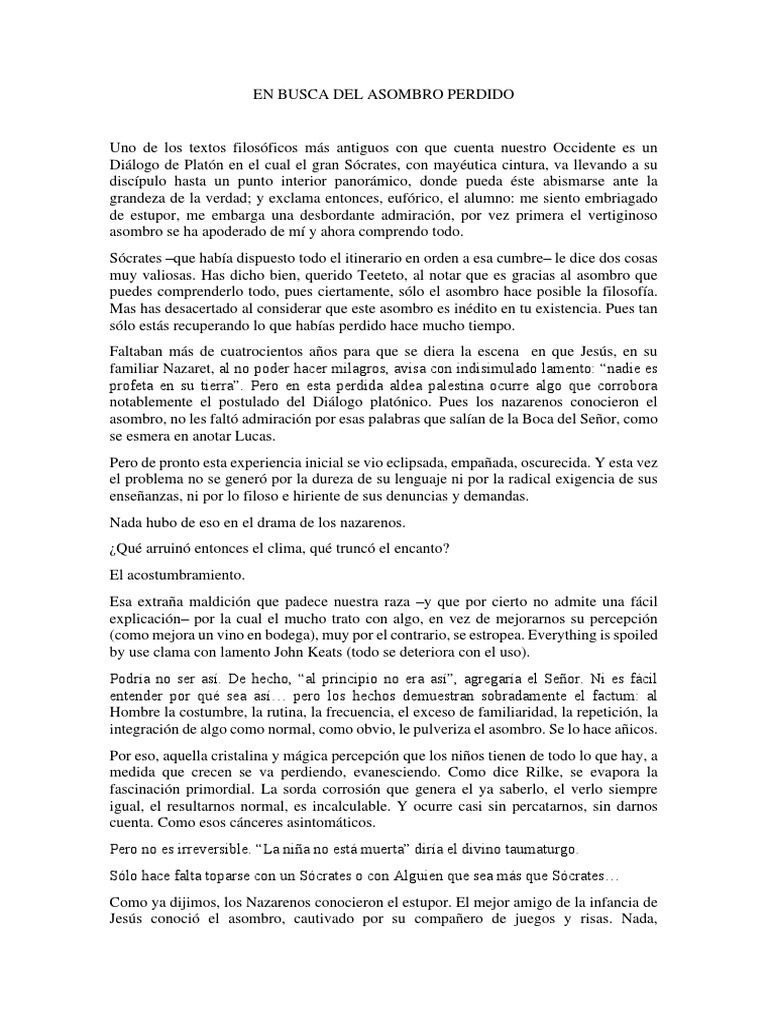 En Busca Del Asombro Perdido | PDF | Libros para adolescentes