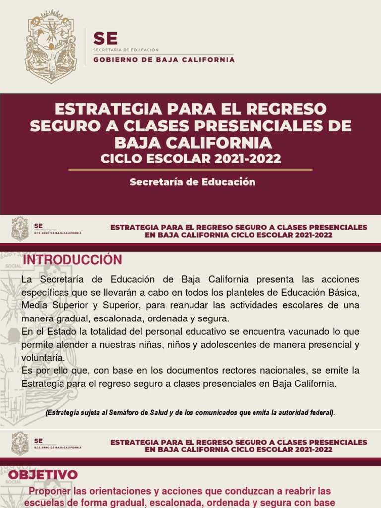 Regreso Seguro a Clases en Baja California | PDF | Método de enseñanza ...