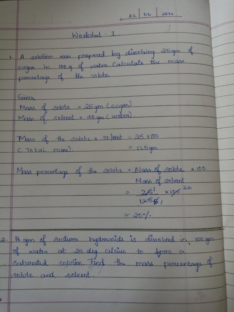 Chemistry Worksheet | PDF