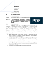 Carta para Pago A JHF