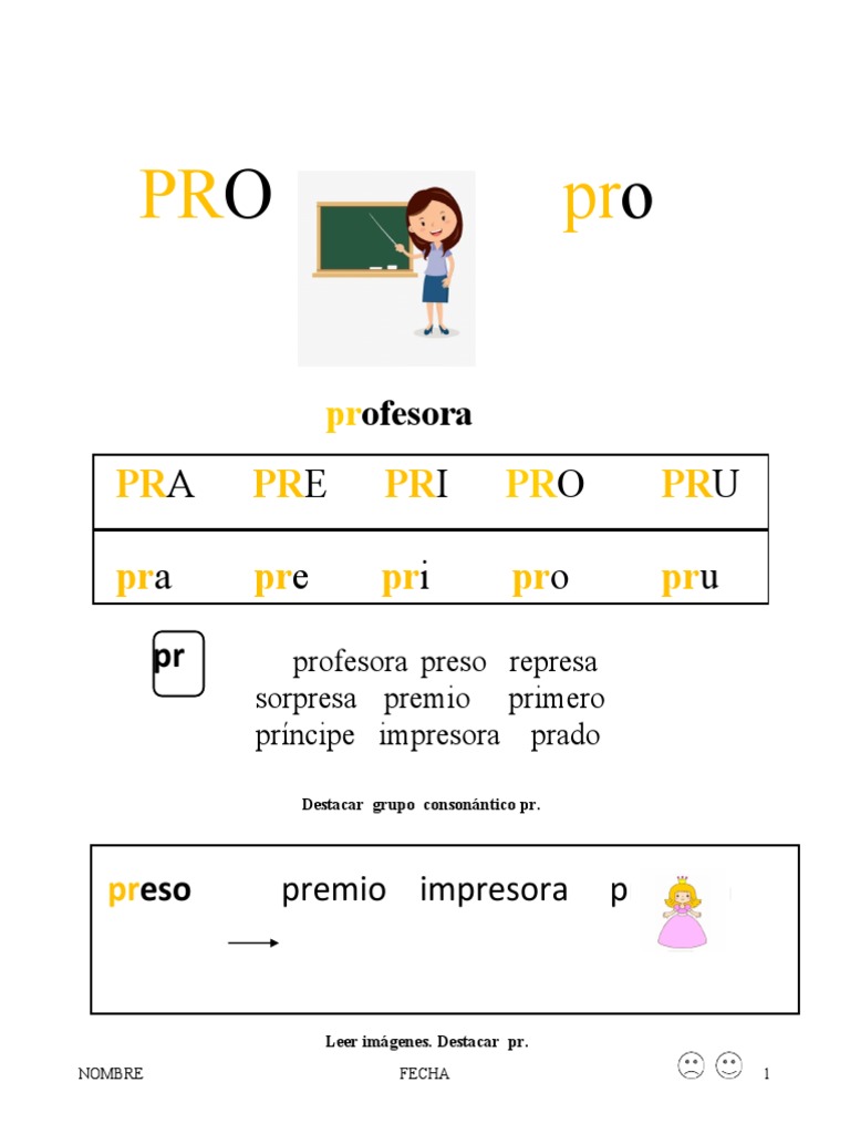 Actividades con el grupo pr y pru | PDF | Artes del Lenguaje y Comunicación