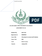 Allama Iqbal Open University Islamabad Assignment No: 01