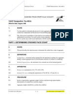 Determining Crushed Face Particle Count: Test Procedure For