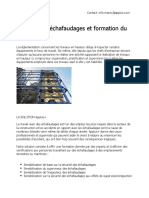 Inspection D'échafaudages Et Formation Du Personnel - FR