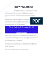 AI That Writes Articles