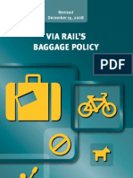 VIA Rail's baggage policy and charges