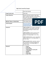 High School Lesson Plan Example