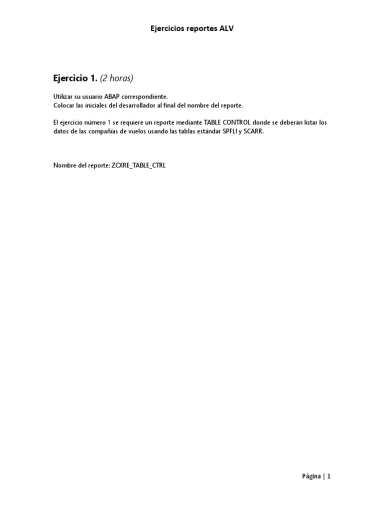 Reportes ALV con SPFLI y SFLIGHT | PDF | Informática | Software