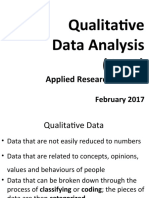 Qualitative Data Analysis (QDA) : Applied Research Seminar