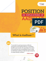 Position On Implications of Aadhaar in India