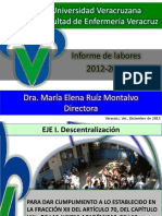 Silo - Tips Universidad Veracruzana Facultad de Enfermeria Veracruz Informe de Labores Dra Maria Elena Ruiz Montalvo Directora