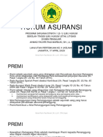 Lanjutan Hukum Asuransi Ke V - 17 April 2020