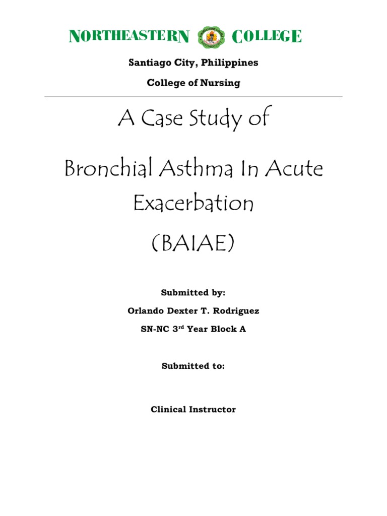 Case study on bronchial asthma picture