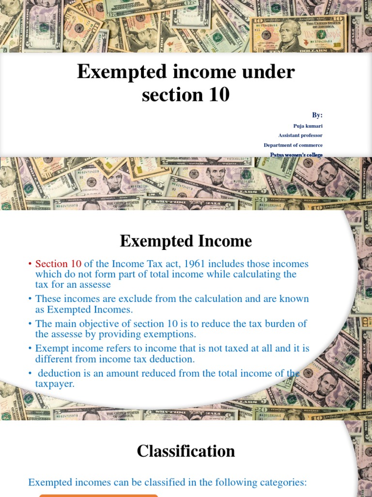 Exempted Under Section 10 PDF Taxes Pension