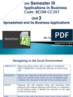 Spreadsheet and its Business Applications