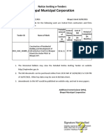 Bhopal Municipal Corporation: Notice Inviting E-Tenders