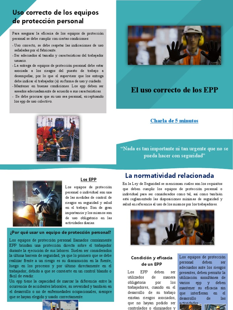 Uso Correcto de EPP en el Trabajo | PDF | Ciencias de la Salud