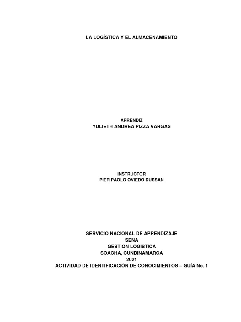 Importancia de la Logística y Almacenamiento | PDF | Logística | Inventario