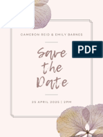 Wedding Engagement Invitation With Floral Border 1