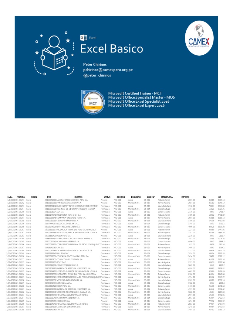 4) Introducción a Tablas en Excel PDF Empresas de los Estados