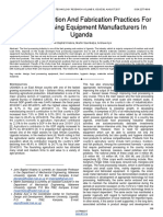 Materials Selection and Fabrication Practices For Food Processing Equipment Manufacturers in Uganda