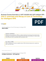 Unit 2: Overview and Recap of Core AI Technology For Intelligent RPA