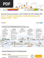 Unit 4: Process Automation in Manufacturing and Supply Chain - Part 1